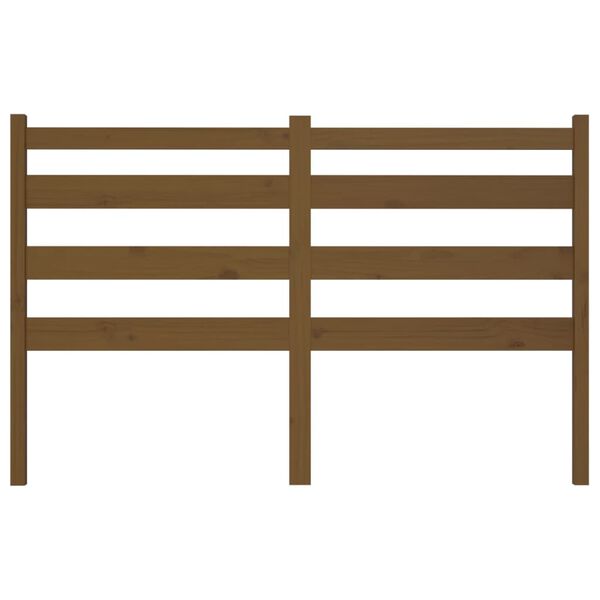 vidaXL Hoofdbord 186x4x100 cm massief grenenhout honingbruin