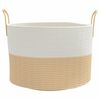 vidaXL Opbergmand &Oslash; 51x33 cm katoen beige en wit