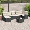 vidaXL Tuin Sofa Set 8 pcs Zwart Poly riet