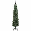 vidaXL Kunstkerstboom Groen 210 cm PVC en Staal en Kunststof