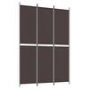 vidaXL Kamerscherm met 3 panelen 150x220 cm stof bruin