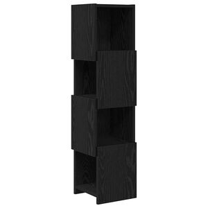 vidaXL Hoekkast Zwart Eiken 25,5x25x102cm Bewerkt hout