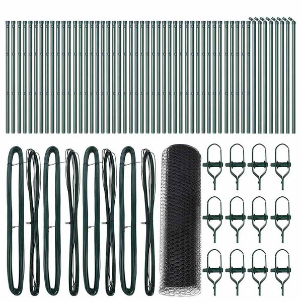 vidaXL Afrasteringspaal Grijs 100 x 0,4 m (13 mm gaas) Staal en PVC