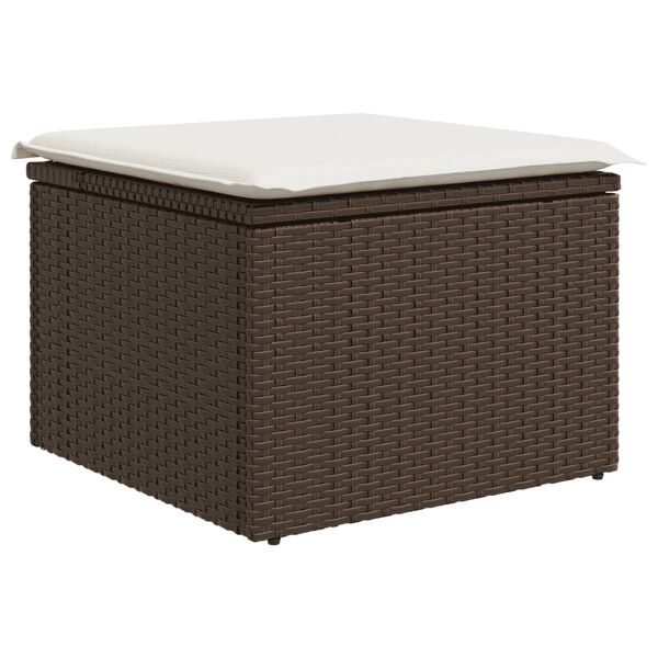 vidaXL 13-delige Loungeset met kussens poly rattan bruin
