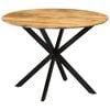 vidaXL Eettafel &Oslash;110x78 cm massief mangohout en staal