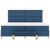 vidaXL Boxspring bed met matras met hoofdeinde Blauw 200 x 200 cm Stof