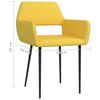 vidaXL Eetkamerstoelen 2 st stof geel