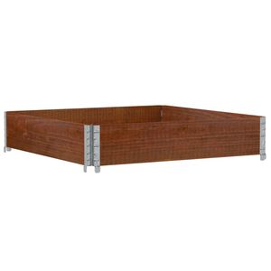 vidaXL Plantenbak 100x100 cm massief grenenhout bruin