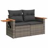 vidaXL Tuin Sofa Set 13 pcs Grijs Poly rattan en gepoedercoat staal