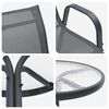 vidaXL Tuin Bistro Set 3 pcs Grijs Staal