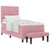 vidaXL Boxspring bed met hoofdeinde Roze 200 x 100 cm Fluweel