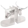vidaXL Boekensteunen 2 st Zilver 21,5 x 15,5 x 20 cm Aluminium