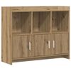 vidaXL Dressoir Artisanaal eiken 98,5 x 33 x 80 cm Bewerkt hout