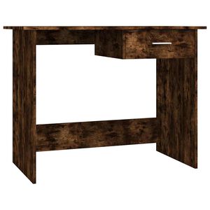 vidaXL Bureau 100x50x76 cm bewerkt hout gerookt eikenkleurig