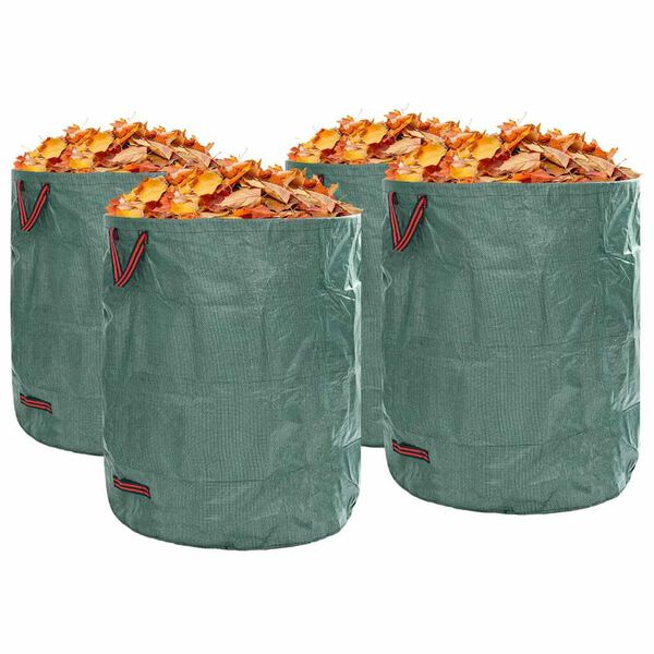 vidaXL Tuinafvalzakken 4 pcs Groen 79 x 79 x 99,5 cm Polypropyleen