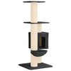 vidaXL Kattenboom met sisal krabpalen Donkergrijs 137 cm