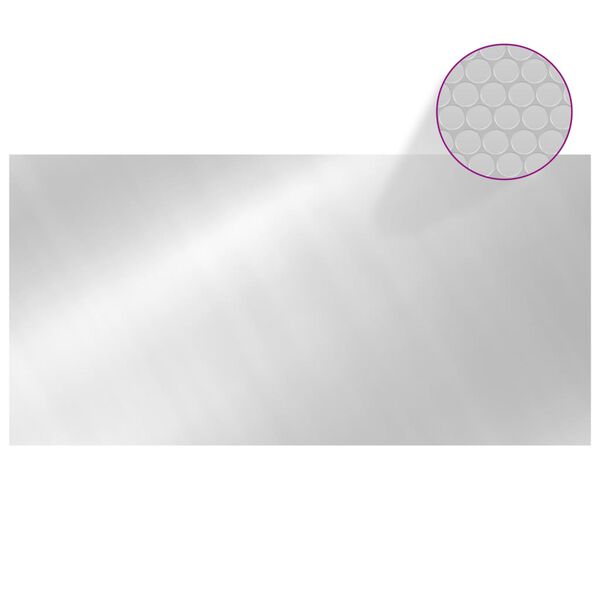 vidaXL Zwembadhoes 975x488 cm PE zilverkleurig