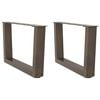 vidaXL Salontafelpoten 2 st V-vormig 50x(30-31,3) cm staal naturel