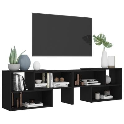 vidaXL Tv-meubel 149x30x52 cm spaanplaat zwart