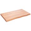 vidaXL Tafelblad 100x60x(2-6)cm behandeld massief eikenhout lichtbruin