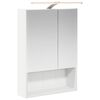 vidaXL Badkamer spiegelkast Wit 50 x 14,5 x 70 cm Bewerkt hout