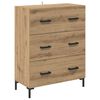 vidaXL Hoge kast met lade 2 pcs Artisan Eiken Bewerkt hout