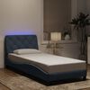 vidaXL Bedframe met LED zonder matras fluweel donkergrijs 90x200 cm