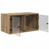 vidaXL Wandkasten 2 pcs Artisan Eiken 68 x 37 x 35 cm Bewerkt hout