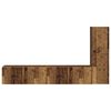 vidaXL Tv-meubelset Wandgemonteerd 2 pcs Oudhout Bewerkt hout