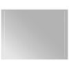 vidaXL LED Badkamer Spiegel Doorzichtig 80 x 60 cm gehard glas