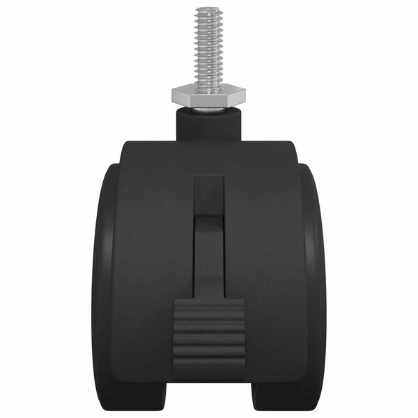 vidaXL Caster 2 pcs Zwart en Zilver 37,8 x 40 mm Ijzer en PP