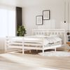 vidaXL Bedframe massief hout wit 180x200 cm