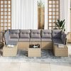 vidaXL Tuin Sofa Set met kussen 8 pcs Beige en Grijs poly rattan