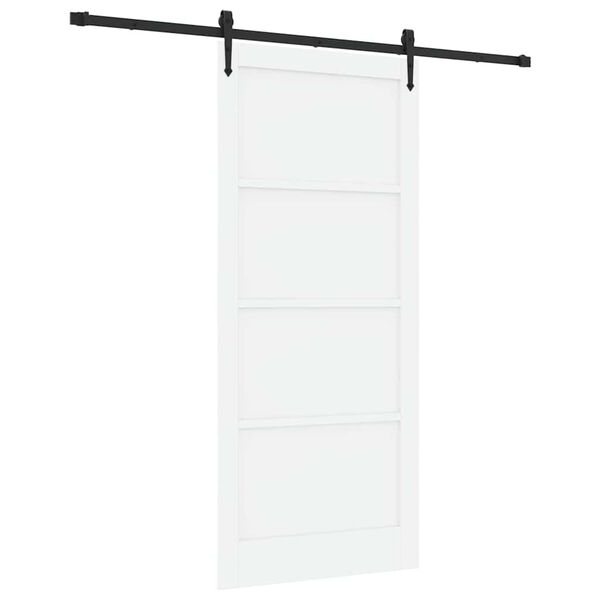 vidaXL Schuifdeur ORKDAL Wit 93 x 211 cm Massief grenenhout
