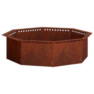 vidaXL Vuurkorfring Roestkleurig 100 x 100 x 25 cm weervast staal