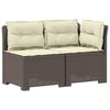 vidaXL Tweedelige Tuinbank met Kussens Rattan Look 2-zits PP