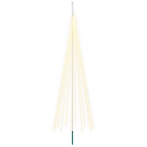 vidaXL Kerstboomverlichting met grondpen en vlaggenmast 500 cm