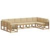 vidaXL Buiten bankenset 10 st Wit en Beige