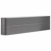 vidaXL Plantenbak 260x40x68 cm gegalvaniseerd staal antracietkleurig
