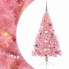 vidaXL Kunstmatig Voorverlicht Kerstboom met 150 LED Roze 150 cm PVC