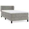 vidaXL Boxspring met matras fluweel donkergrijs 90x200 cm