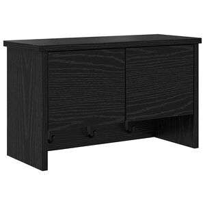 vidaXL Wandgemonteerde kapstok Muurmontage Zwart Eiken 50 x 20 x 30 cm