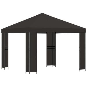 vidaXL Paviljoen 3 x 3 m Antracietkleurig Polyester en staal 190 gsm