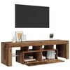 vidaXL Tv-meubel met LED 140x36,5x40 cm bewerkt hout oud hout