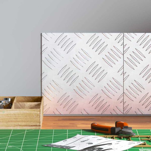 vidaXL Checker Plaat 2 pcs Zilver 20 x 20 cm Aluminium