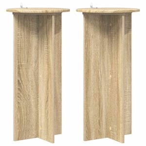 vidaXL Plantenstandaard 2 st Sonoma Eiken 40 x 40 x 80 cm Bewerkt hout