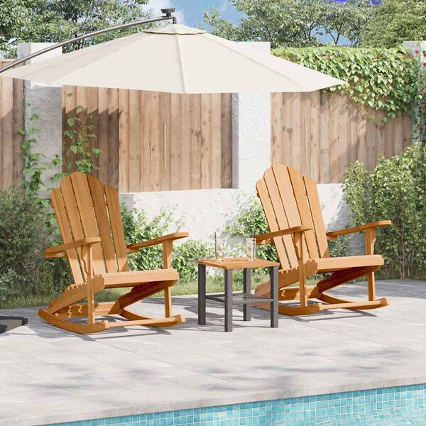 vidaXL Adirondack Schommelstoel 2 pcs Bruin 100 x 77 x 99 cm