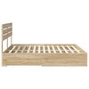 vidaXL Bedframe met lade met hoofdeinde met opslag Bewerkt hout