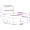 vidaXL Boxspringbed met matras met hoofdeinde Blauw 120 x 190 cm Stof