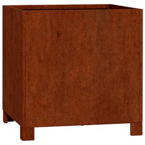 vidaXL Plantenbak met poten roestig 40x40x40 cm cortenstaal